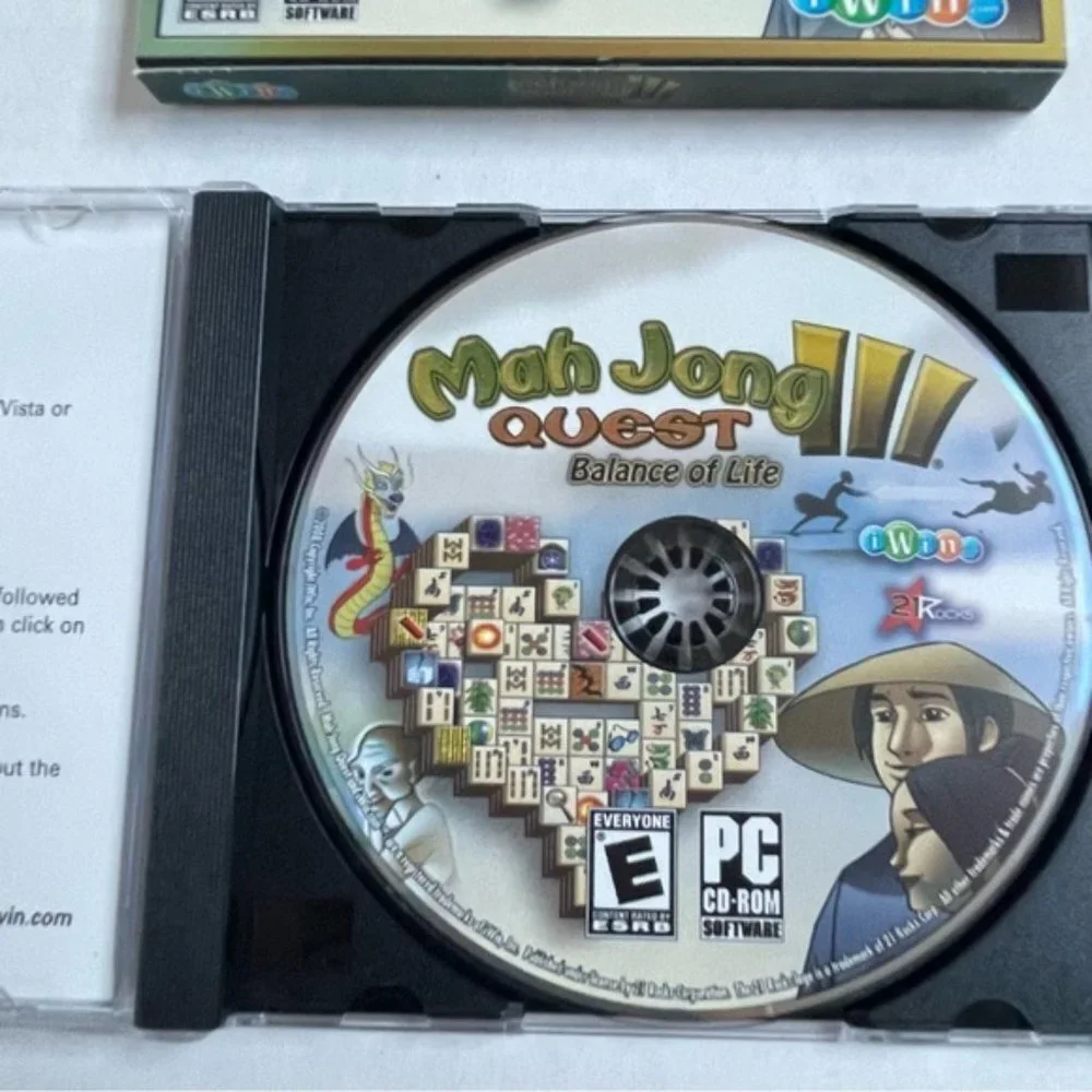 Mah Jong Quest Balance of Life III PC Games CD ROM E‎ ESRB iWin Games